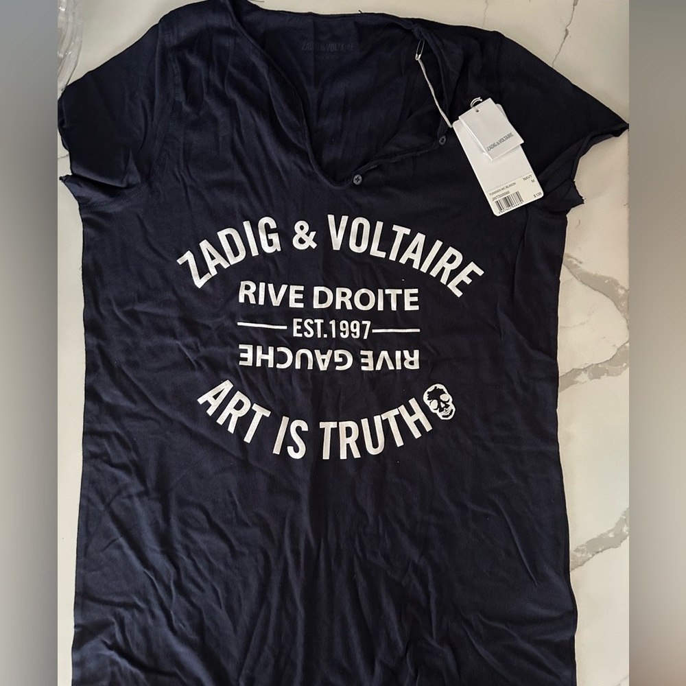 Zadig and Voltaire - brand new navy blue t shirt